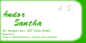 andor santha business card